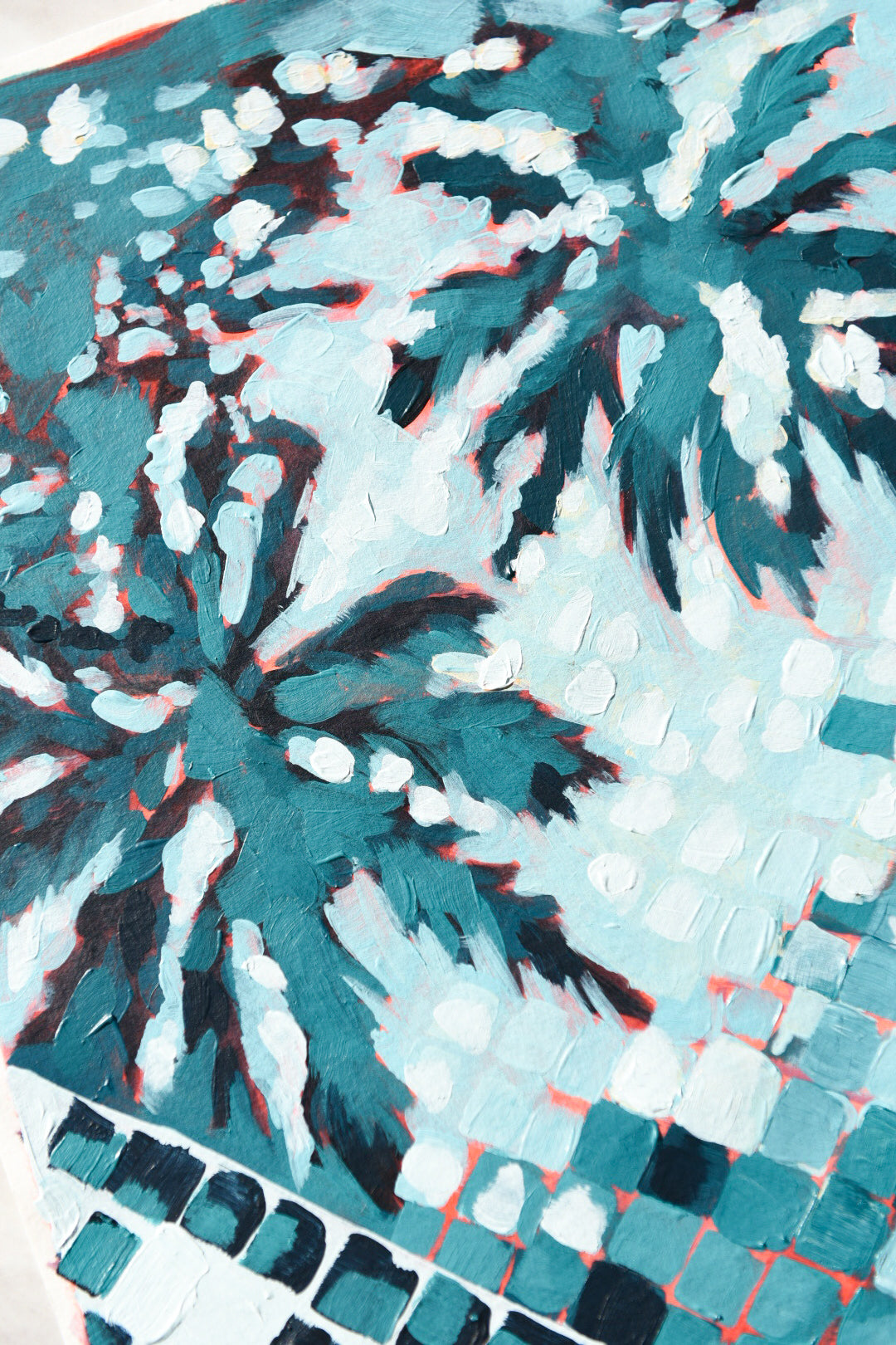 Pool studies, Acrylic Painting, unframed