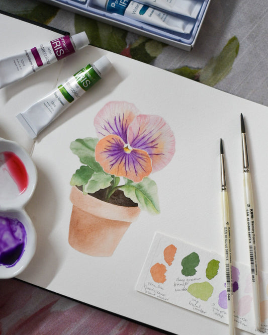 Paid Patreon Exclusive: Pansy Watercolour Tutorial