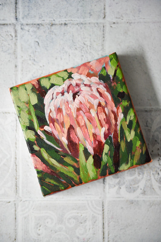 Protea, Acrylic Painting, unframed