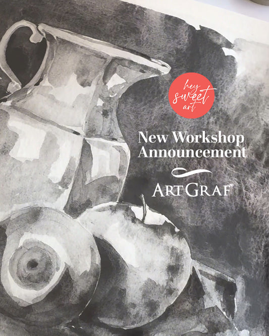 ArtGraf Workshop Saturday, 13 June 2026 - 3 hour foundation workshop in watercolour graphite