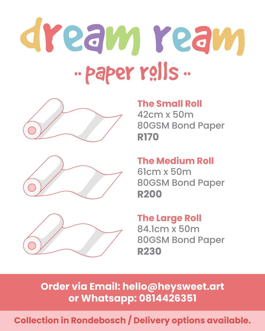 Dream Ream Paper Rolls