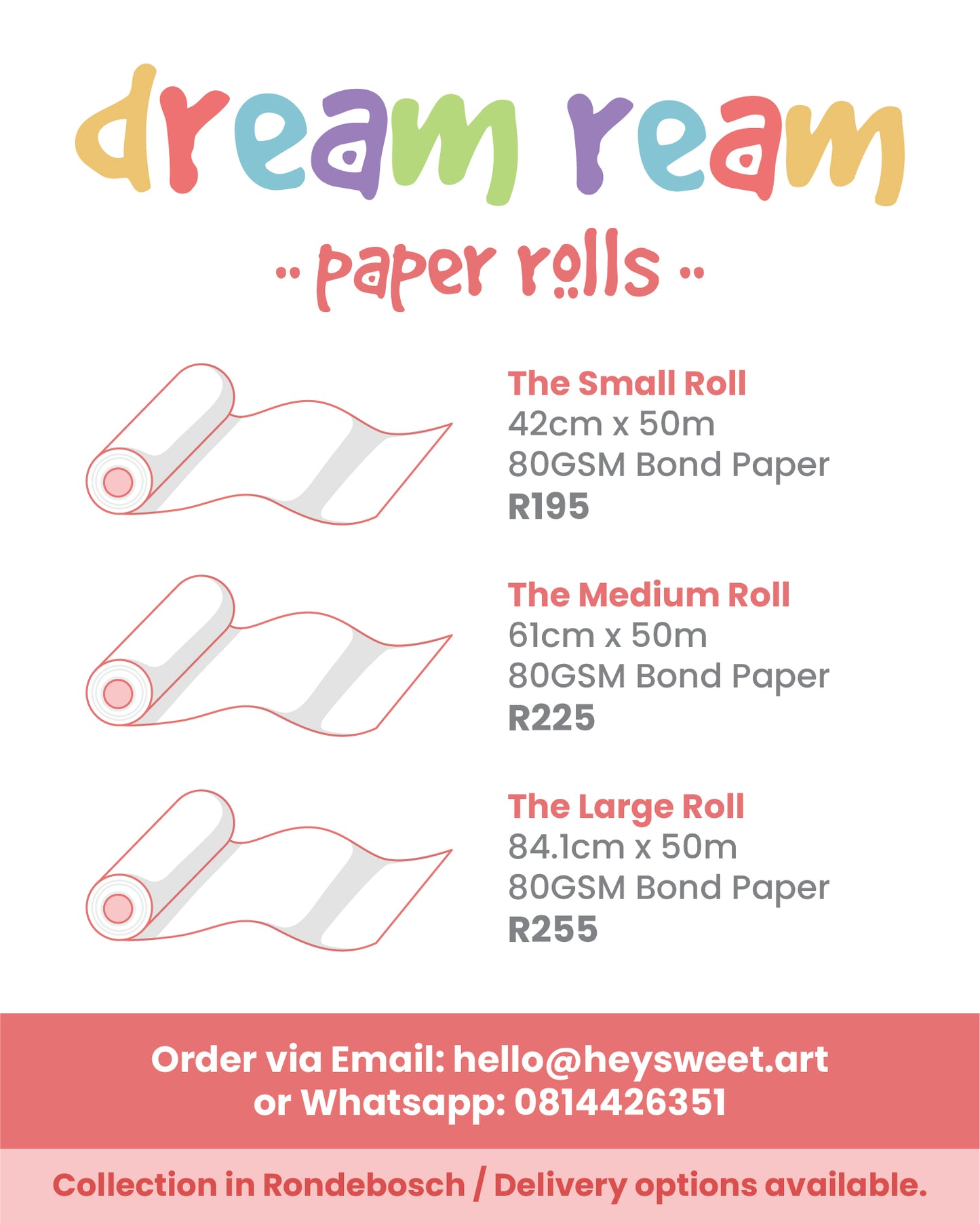 Dream Ream Paper Rolls