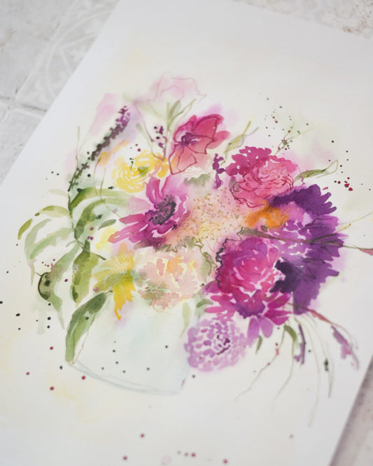 Expressive Floral Bouquet in Watercolour Workshop (Beginner-Friendly)