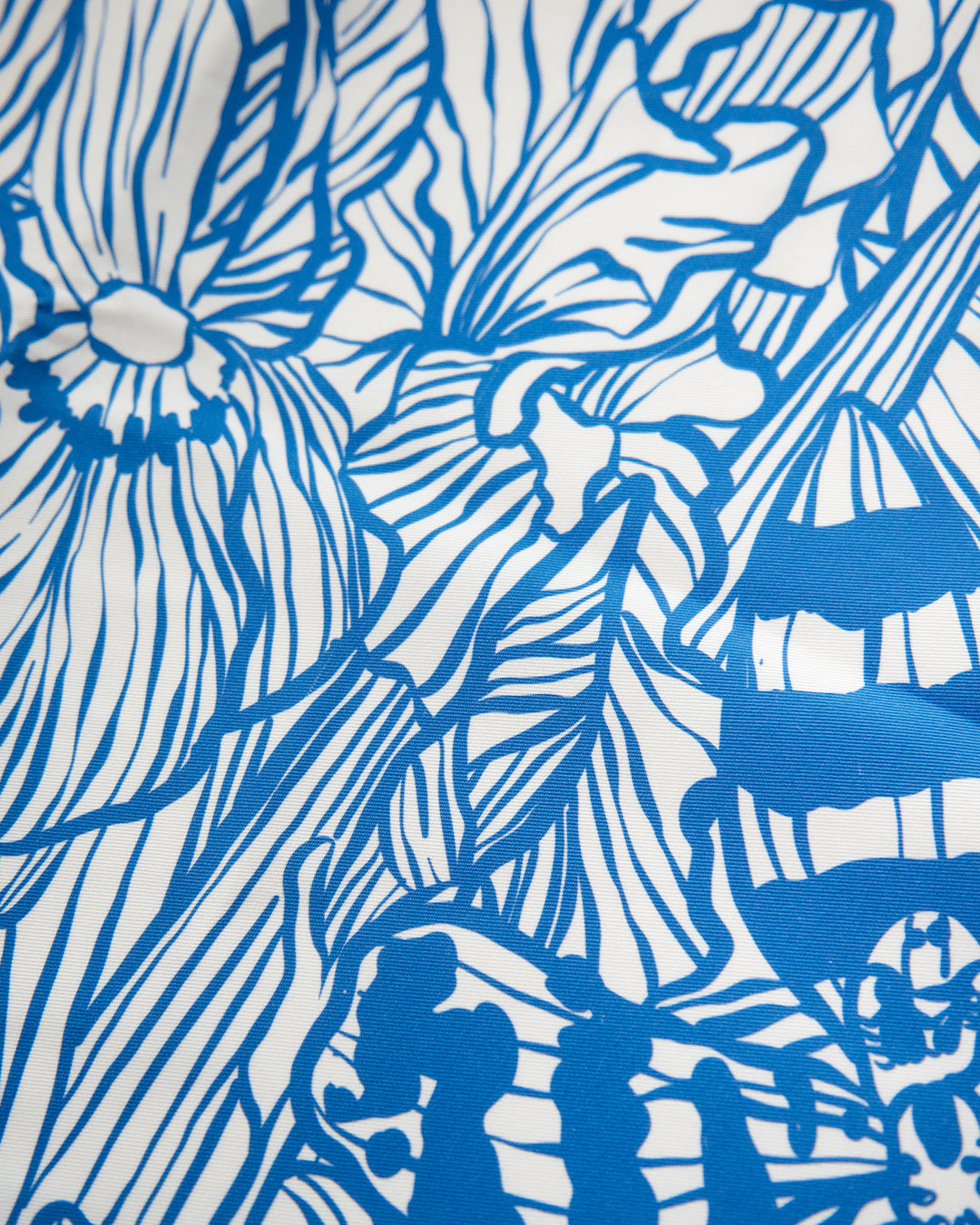 Frogs & Flowers Blue Tea Towel