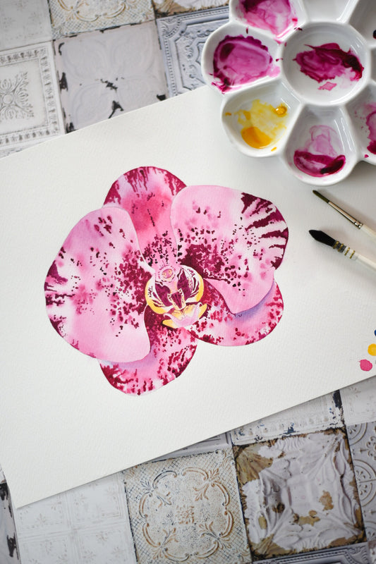 Phalaenopsis Orchid Watercolour Workshop (Beginner-Friendly)