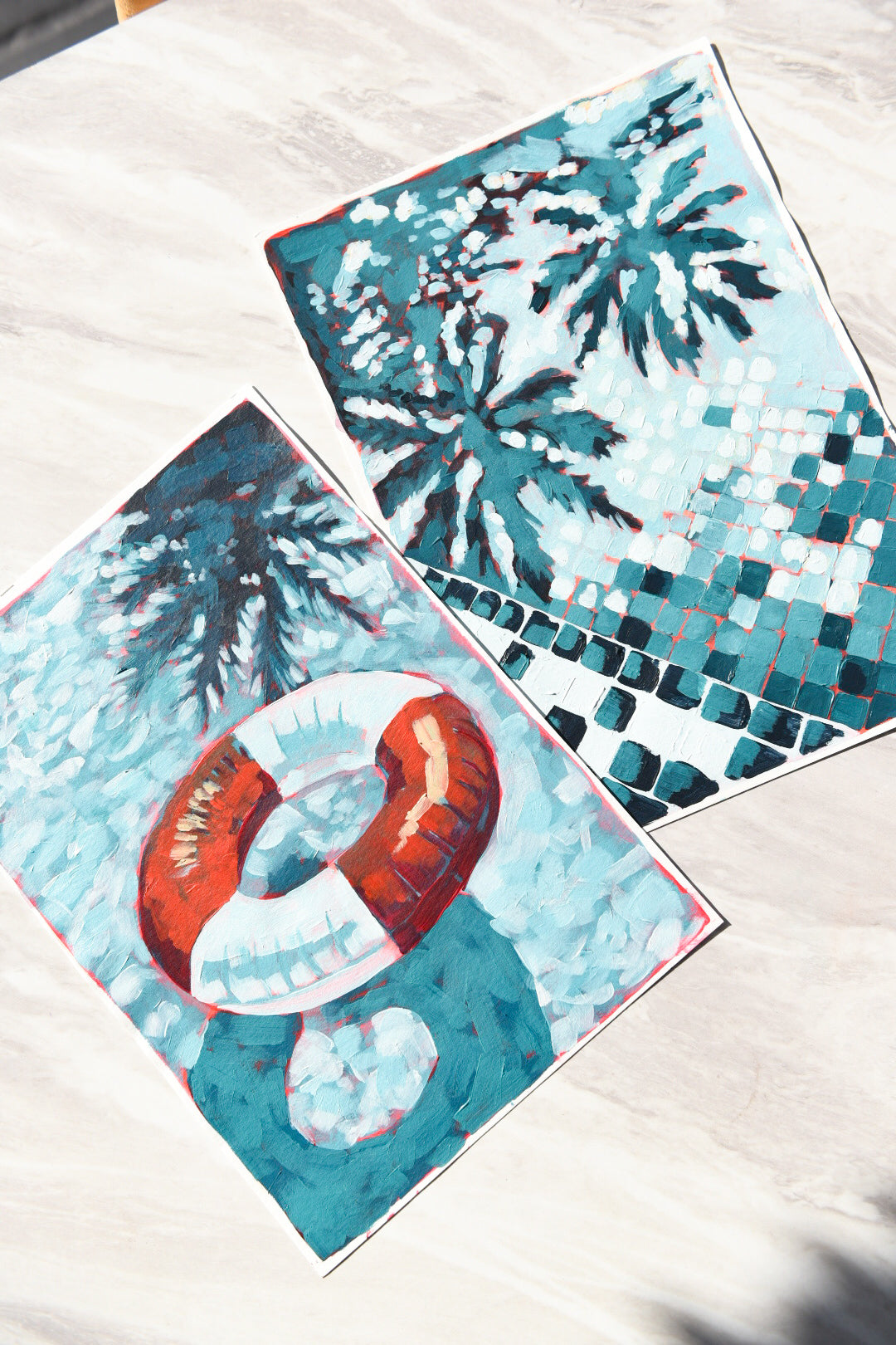 Pool studies, Acrylic Painting, unframed